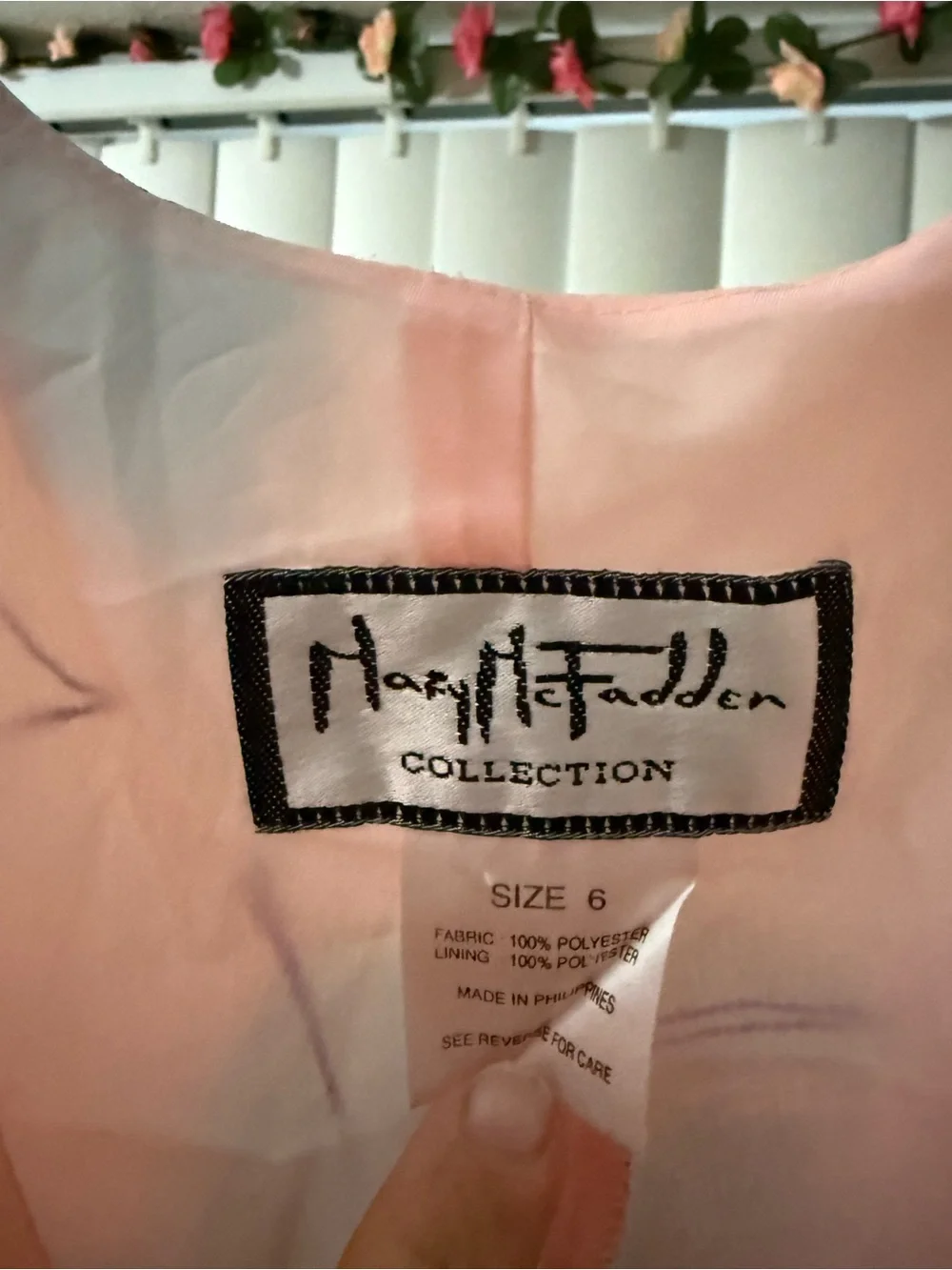 Vintage Mary McFadden Pink floral long Maxi dress size 6 CottageCore Fairycore